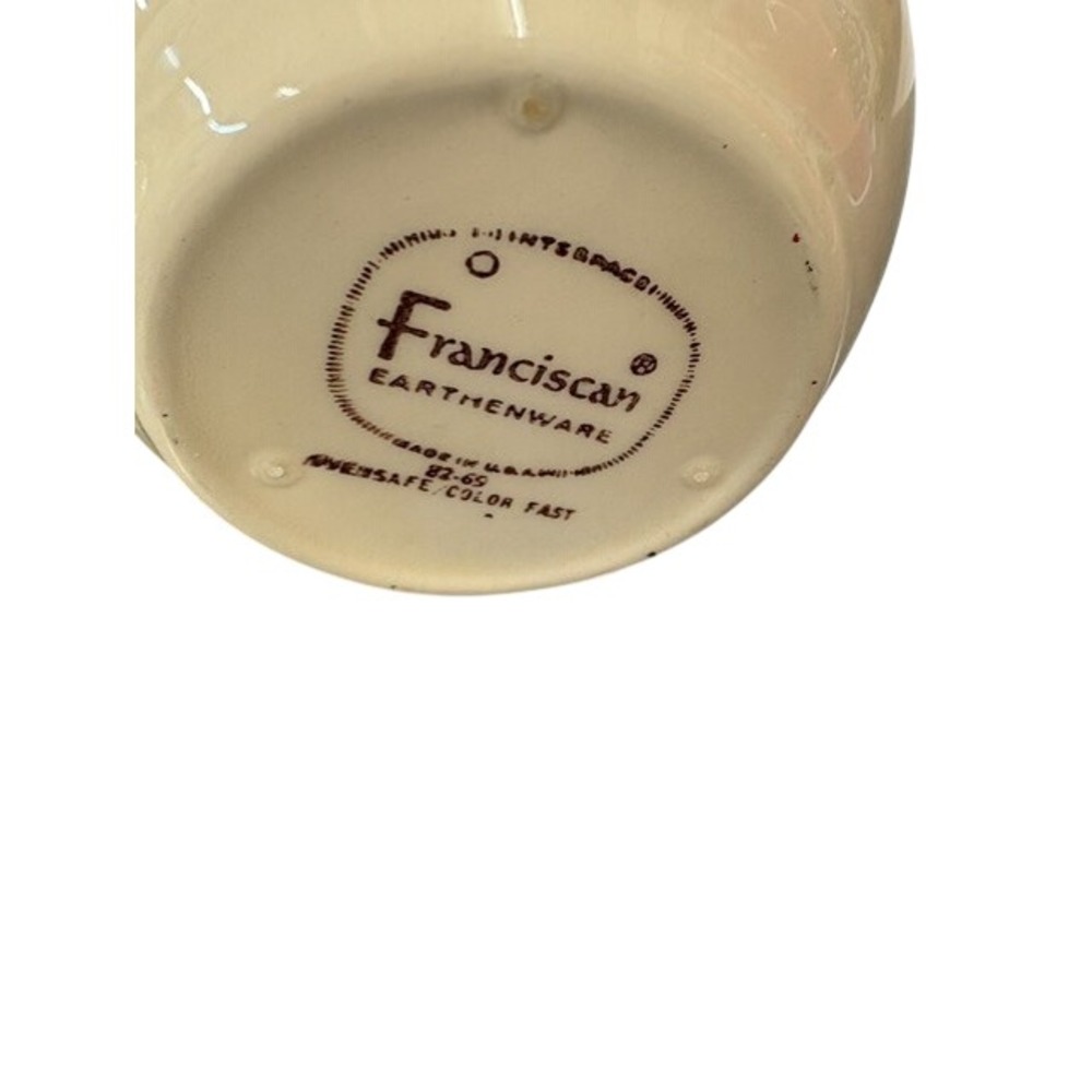 Franciscan Desert Rose Earthenware Sugar Bowl with Lid and Creamer Set - Picture 3 of 4